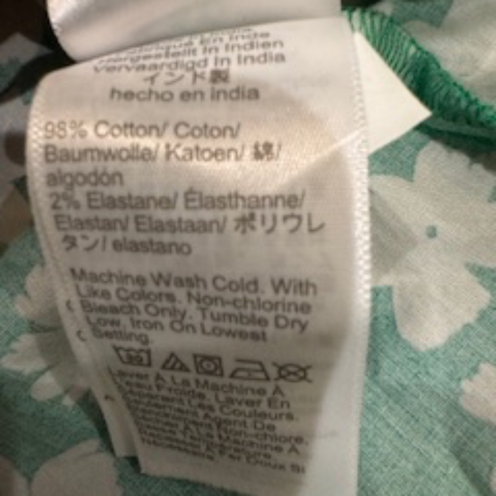 NWT J. Crew Factory Sleeveless Poplin Shirt in Green/White, Med, $49.50! - Picture 5 of 6